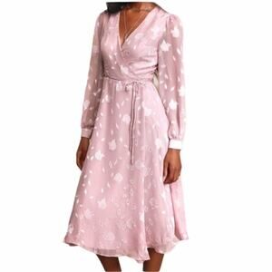 Lulu's Evening of Elegance Dusty Lilac Wrap Dress